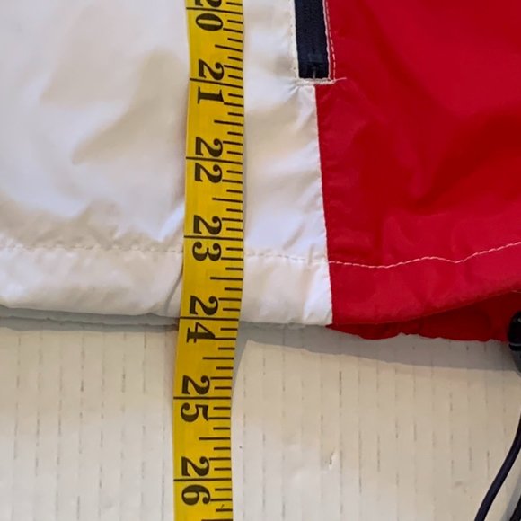 Garage Adult Large Red White Blue Windbreaker with Hood - Picture 8 of 8